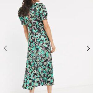ASOS DESIGN midi tea dress in floral print US4